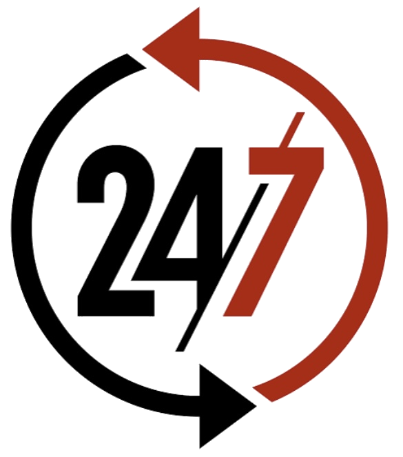 24/7 — around-the-clock towing service